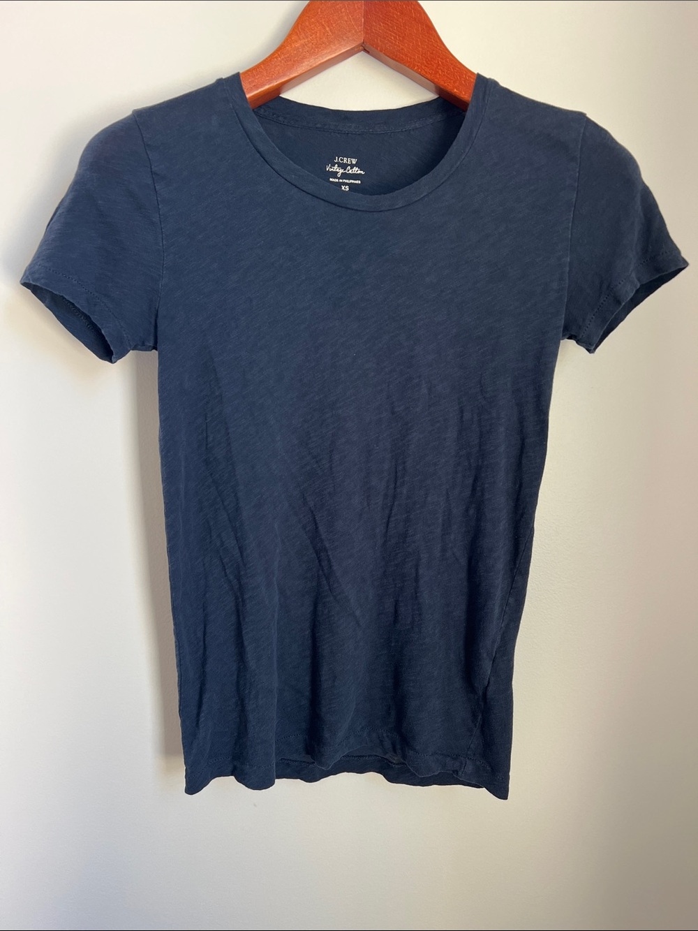 J. Crew | Vintage Cotton Navy Short-Sleeve Crewneck Tee Size XS